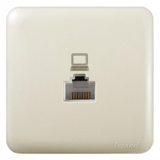 Розетка компьютерная (12шт/уп) Lezard крем