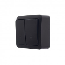 Выключатель двойной проходной антрацит LEZARD VIOLA