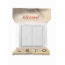 Двухклавишный накладной проходной выключатель Lezard LETO 10A, 250V