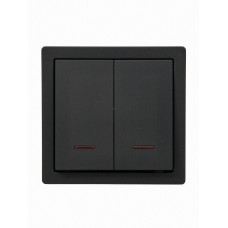 Двухклавишный накладной проходной выключатель Lezard LETO 10A, 250V