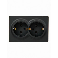 Двойная накладная розетка с заземлением Lezard LETO 16A, 250V