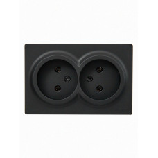 Двойная накладная розетка без заземления Lezard LETO 16A, 250V