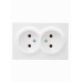 Двойная накладная розетка без заземления Lezard LETO 16A, 250V