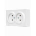 Двойная накладная розетка без заземления Lezard LETO 16A, 250V