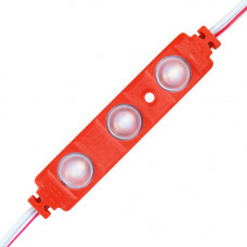 Светодиодный модуль BRT XG191 5630-3 led W 1,5W RED, 12В, IP65 красный с линзой полусфера, Качество
