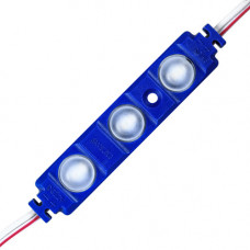Светодиодный модуль BRT XG192 5630-3 led W 1,5W BLUE, 12В, IP65 синий с линзой полусфера, Качество