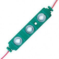 Светодиодный модуль BRT XG193 5630-3 led W 1,5W GREEN, 12В, IP65 зеленый с линзой полусфера, Качество