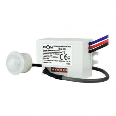 Инфракрасный датчик движения BIOM IRM-05 max 100Вт 360°, врезной, белый, Качество