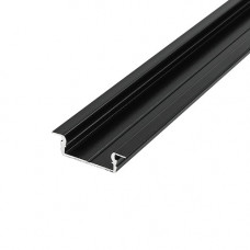 Профиль алюминиевый BIOM врезной ЛПВ7B 7х16, черный (палка 2м), м, Качество