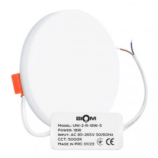 Светильник светодиодный Biom UNI-2-R18W-5 18Вт круглый 5000К New, Качество