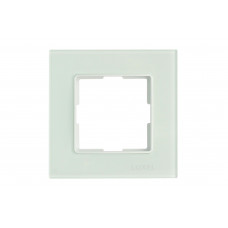 Рамка одинарная стеклянная горизонтальная JAZZ apple white (0021) белая, Качество