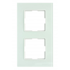 Рамка двойная стеклянная вертикальная JAZZ apple white (0027) белая, Качество