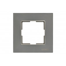 Рамка одинарная стеклянная горизонтальная JAZZ graphite pearl (0721) Графитовая, Качество