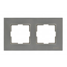 Рамка двойная стеклянная горизонтальная JAZZ graphite pearl (0722) Графитовая, Качество