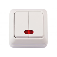 Внешний выключатель двойной с подсветкой OPERA (2006) белый, Качество