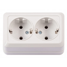 Внешняя двойная розетка с заземлением OPERA (2008) белый, Качество