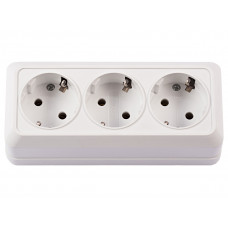 Внешняя тройная розетка с заземлением OPERA (2014) белый, Качество