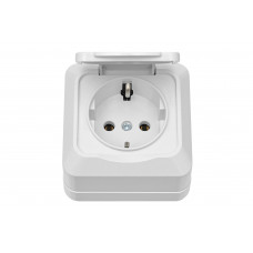 Внешняя розетка с крышкой и заземлением OPERA (2018) белая, Качество