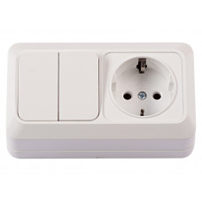 Блок розетка с/с + двойной выключатель OPERA (2043) белый, Качество