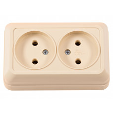 Внешняя двойная розетка OPERA (2307) крем, Качество