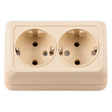 Внешняя двойная розетка с заземлением OPERA (2308) крем, Качество