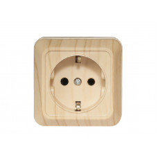 Наружная розетка с заземлением OPERA (2804) сосна, Качество