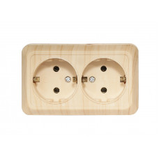 Внешняя двойная розетка с заземлением OPERA (2808) сосна, Качество