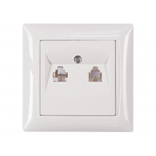 Розетка телефонная двойная PRIMERA (3014) белый, Качество