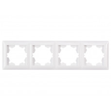 Рамка 4-я горизонтальная PRIMERA (3024) белый, Качество