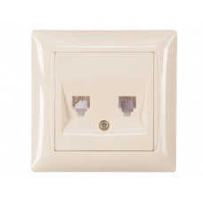 Розетка телефонная двойная PRIMERA (3314) крем, Качество