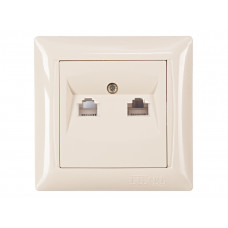 Компьютерная розетка + телефонная PRIMERA (3329) крем, Качество