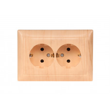 Розетка двойная с заземлением PRIMERA (3808) сосна, Качество