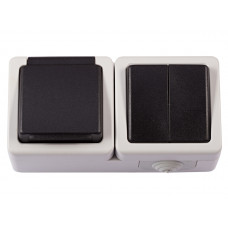 Блок двойной выключатель + розетка с/с и крышкой Luxel DEBUT (6533), Качество