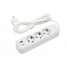 Сетевой удлинитель Luxel 3 розетки 3М с заземлением + USB+Type C (7163), Качество