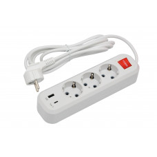 Сетевой удлинитель Luxel 3 розетки 3М с заземлением и выключателем + USB+Type C (7193), Качество