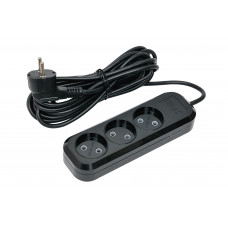 Сетевой удлинитель Luxel 3 розетки 5М (7525) Черный, Качество