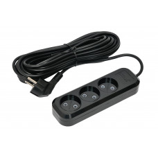Сетевой удлинитель Luxel 3 розетки 10М (7529) Черный, Качество