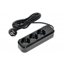 3 гнезда 3М с заземляющим контактом (7533) Черный, Качество