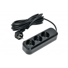 3 гнезда 5М с заземляющим контактом (7535) Черный, Качество