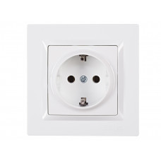 Розетка с заземлением Luxel JAZZ (9004) белая, Качество