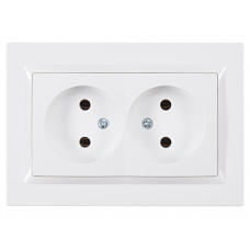 Розетка двойная Luxel JAZZ (9007) белая, Качество