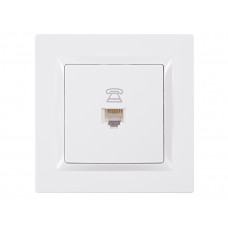 Розетка телефонная Luxel JAZZ (9010) белая, Качество