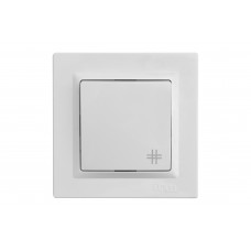 Выключатель перекрестный одноклавишный JAZZ (9021) белый, Качество