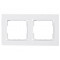 Рамка 2-я горизонтальная Luxel JAZZ (9022) белая, Качество