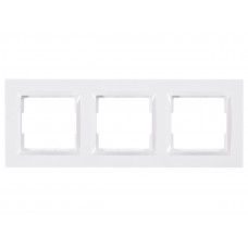 Рамка 3-я горизонтальная Luxel JAZZ (9023) белая, Качество