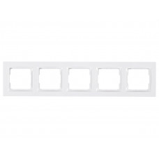 Рамка 5-я горизонтальная Luxel JAZZ (9025) белая, Качество