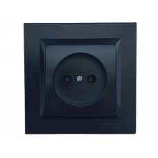 Розетка одинарная Luxel JAZZ (9101) Черная, Качество