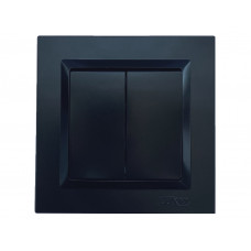 Выключатель двойной Luxel JAZZ (9103) Черный, Качество