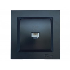 Розетка телефонная Luxel JAZZ (9110) Черная, Качество