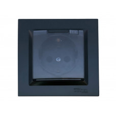 Розетка с заземлением и крышкой Luxel JAZZ (9111) Черная, Качество